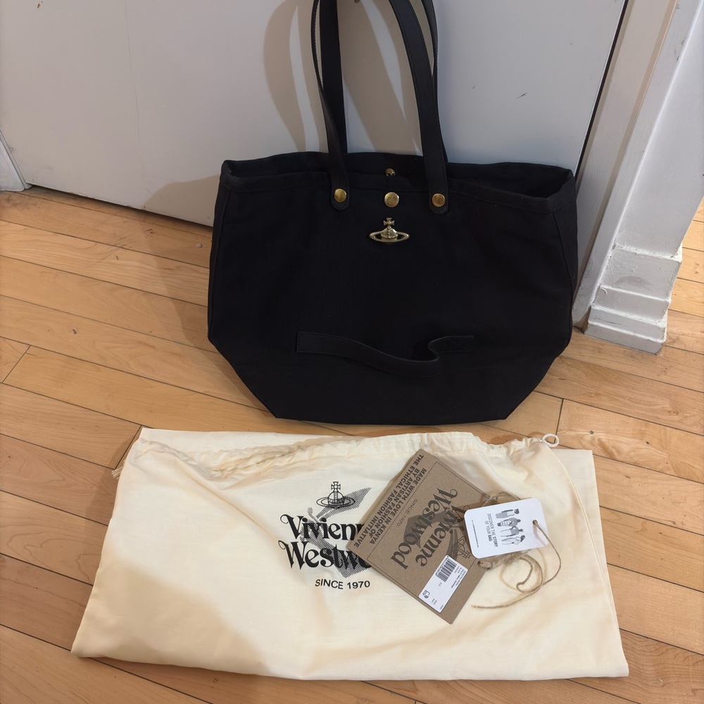Vivienne Westwood Black Canvas Tote